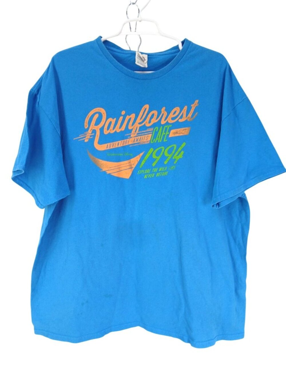 Vintage Rainforest Cafe Downtown Disney 1994 T Shirt 2XL Blue Delta Pro Resort